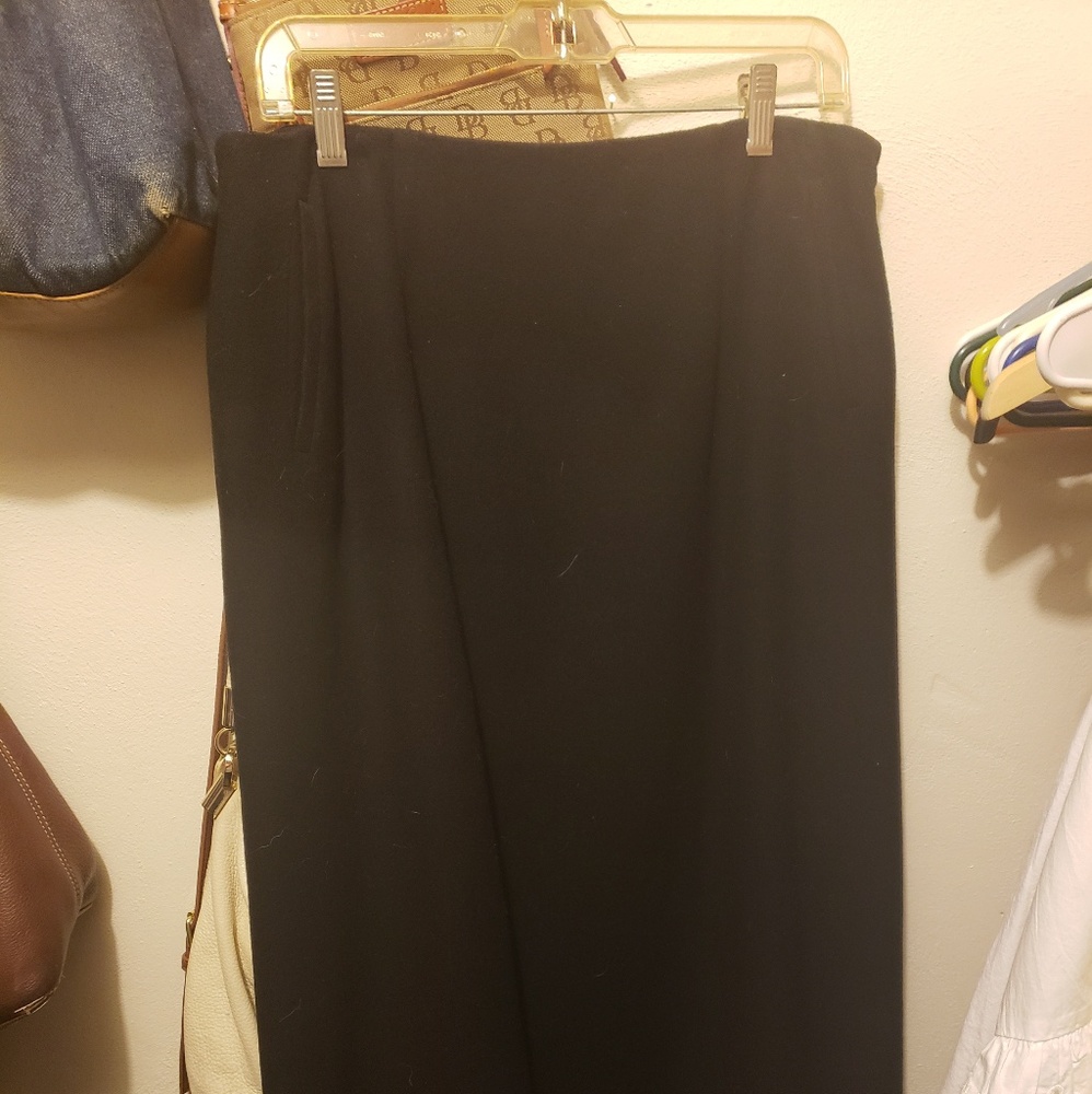 Black wool skirt
